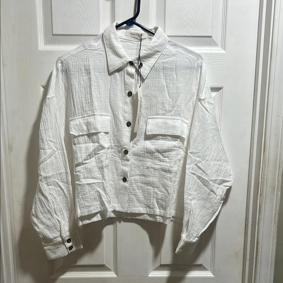 NWT MUSTARD SEED  crop shirt - Picture 1 of 4